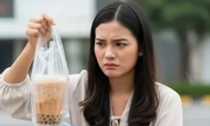 Tôi choáng váng vì ly trà sữa 60 K thải ra 6 món đồ nhựa dùng một lần